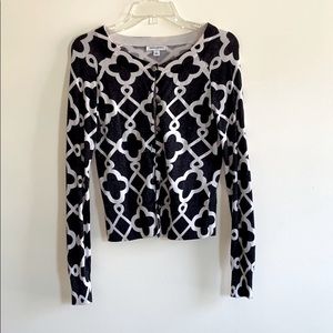 Choc/Cream designed cardi XS from BR